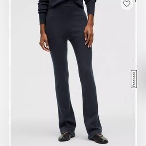 Lululemon Ribbed Merino Wool Blend Stir-up Tights - Black/grey